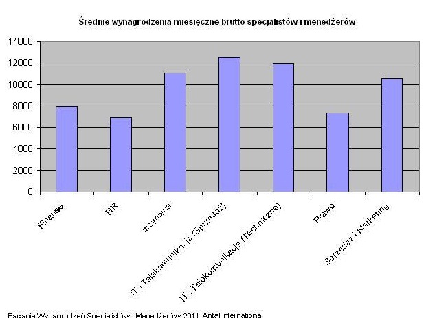 Antal: zarobki w branży IT w 2011 r.