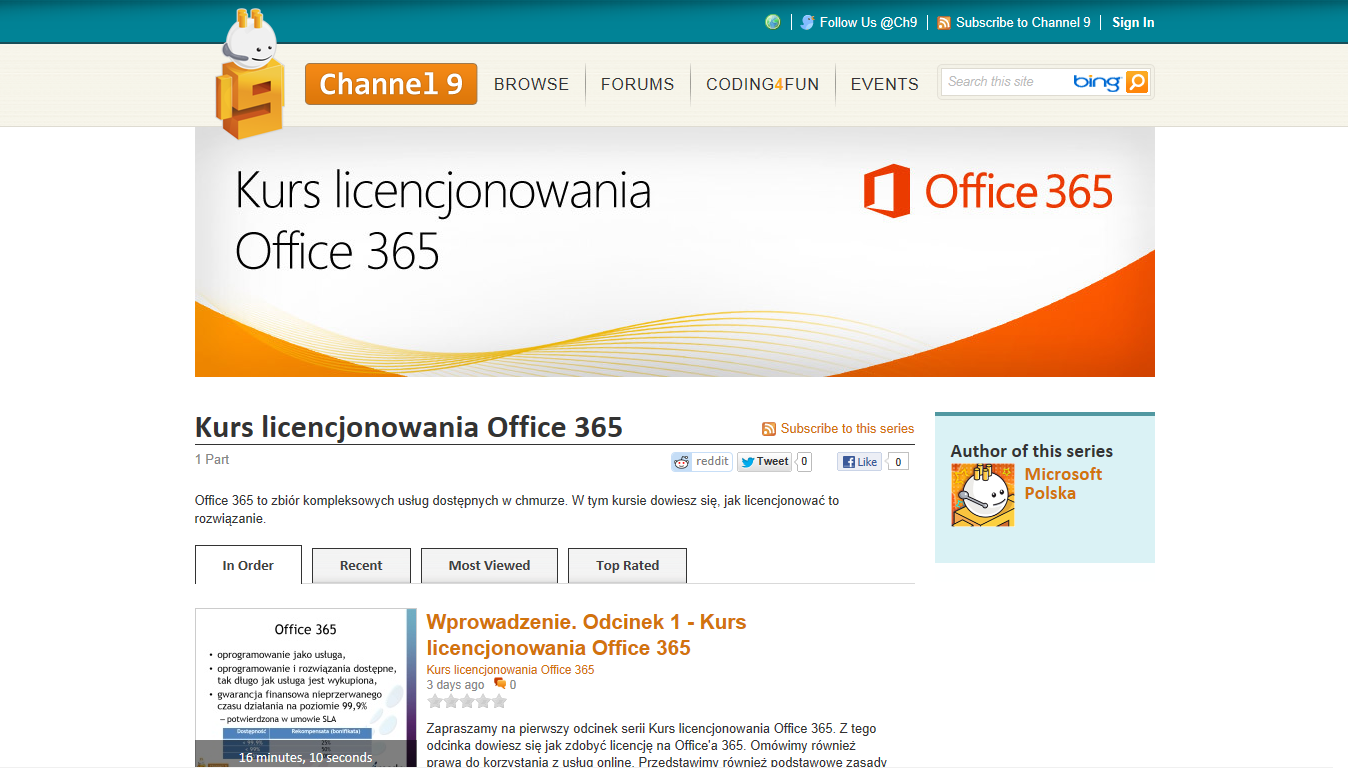Microsoft uczy o Office 365 w Internecie