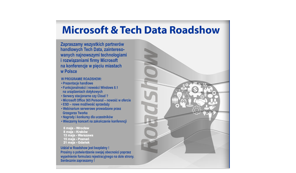 Tech Data i Microsoft wyruszają na Roadshow