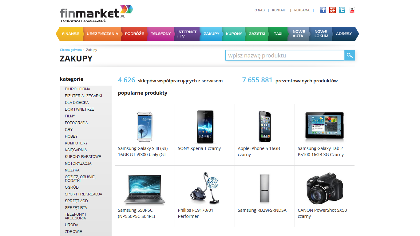 Finmarket.pl – nowy serwis z e-zakupami