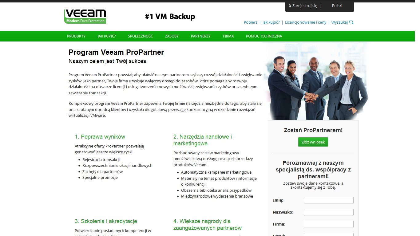 Veeam: aktualizacja programu partnerskiego