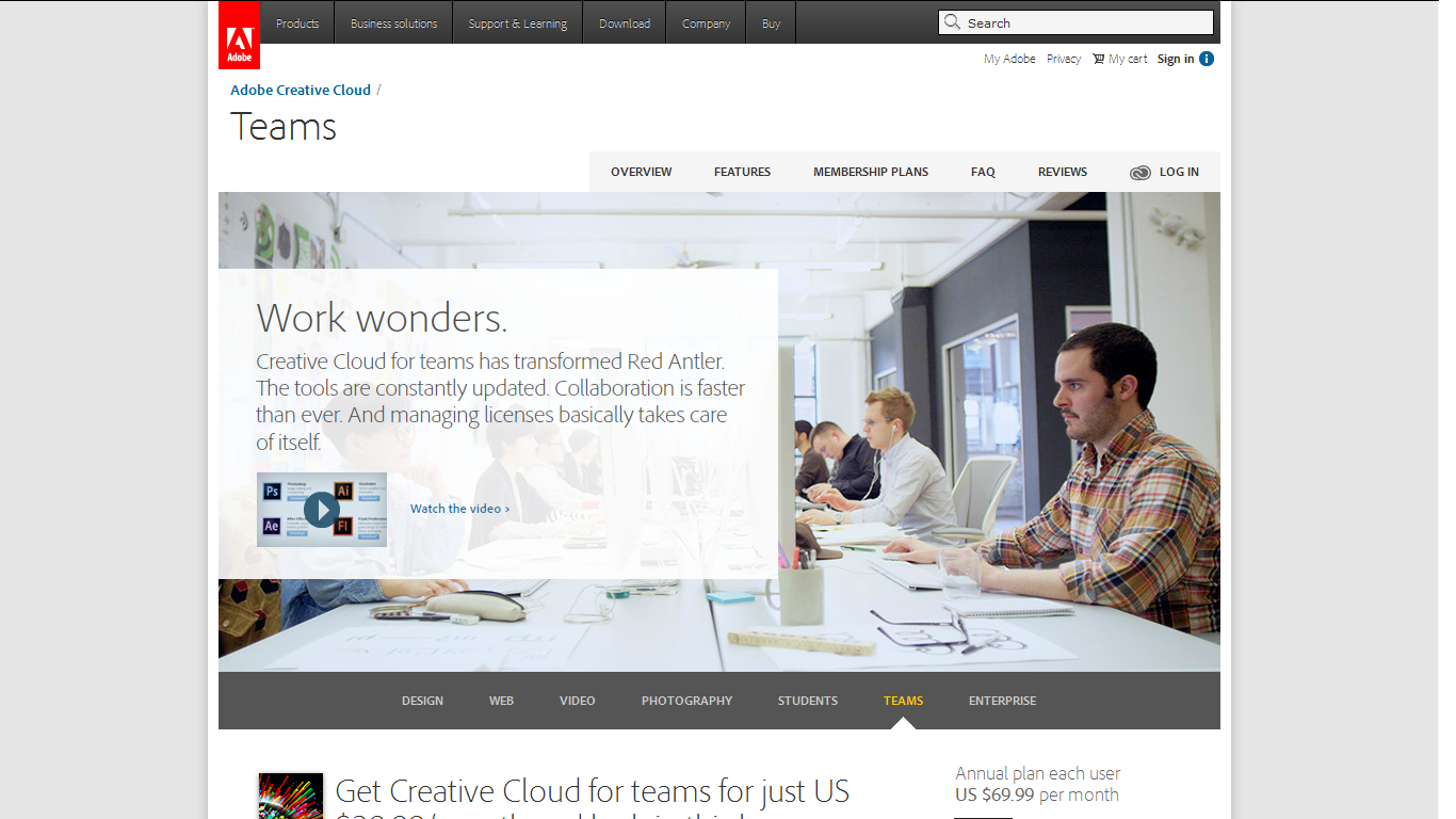 Adobe: nowa oferta Creative Cloud dla zespołów