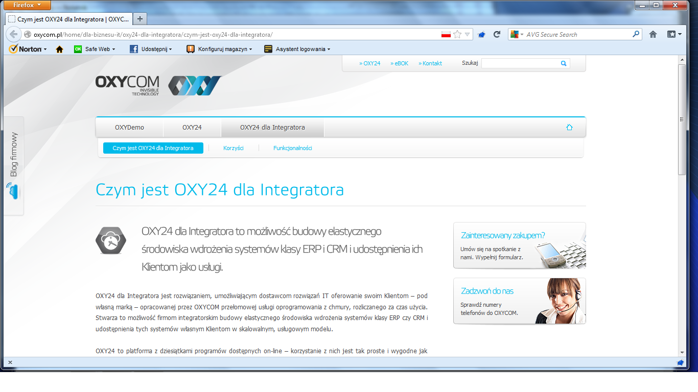 Oxy24 – oferta w chmurze dla integratorów