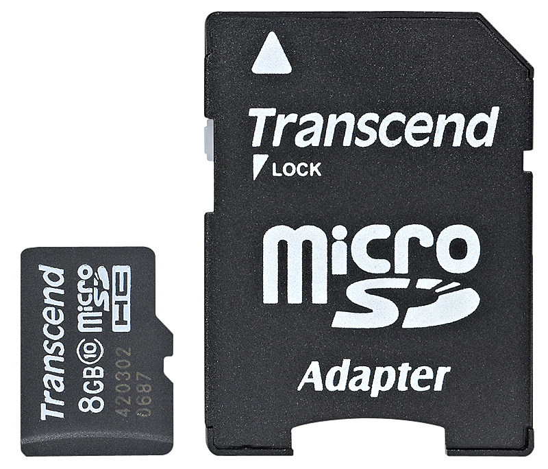 Transcend microSDHC 8GB class 10