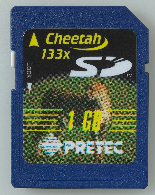 Pretec   SD 1GB 133x Cheetah