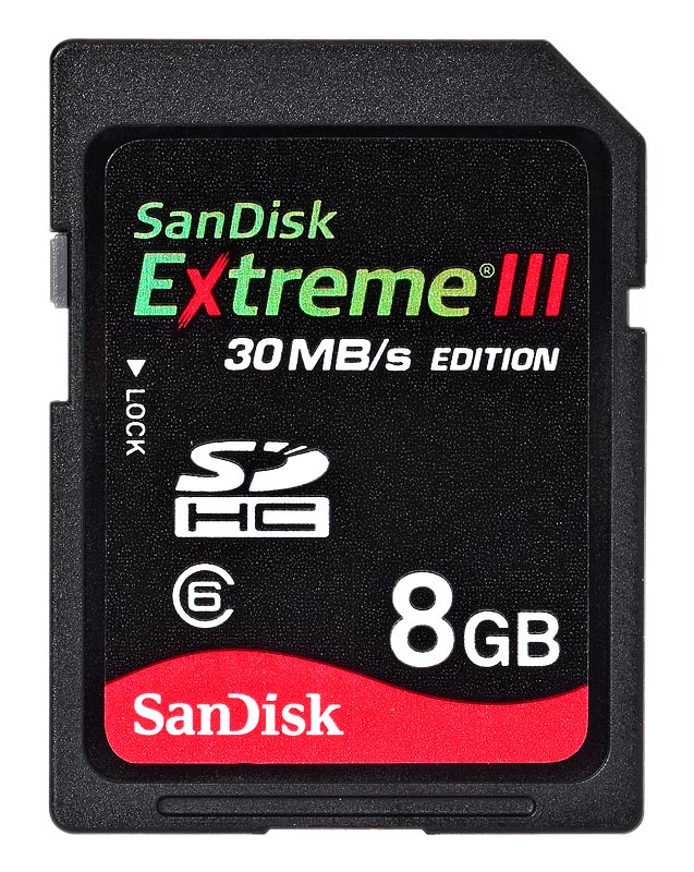 SanDisk SDHC Extreme III 8GB   class 6